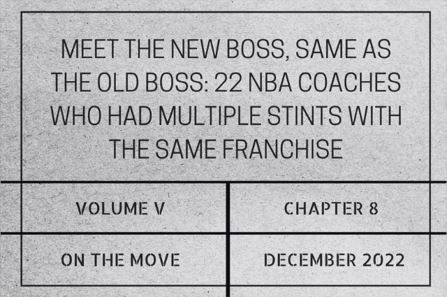 Meet the new boss, same as the old boss: 22 NBA coaches who had multiple stints with the same&nbsp;franchise