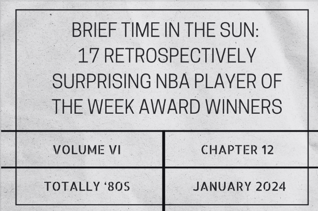Brief time in the sun: 17 retrospectively surprising NBA Player of the Week award&nbsp;winners