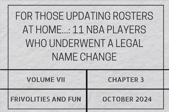 For those updating rosters at home…: 11 NBA players who underwent a legal name&nbsp;change