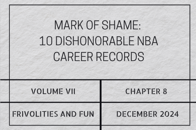 Mark of shame: 10 dishonorable NBA career&nbsp;records