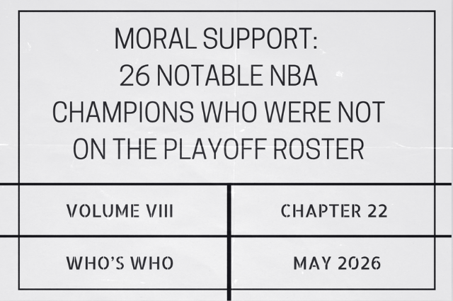 Moral support: 26 notable NBA champions who were not on the playoff&nbsp;roster