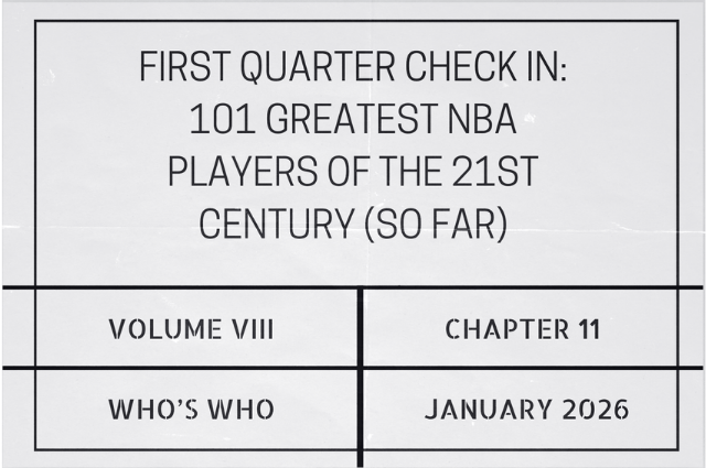 First quarter check in: 101 greatest NBA players of the 21st century (so&nbsp;far)